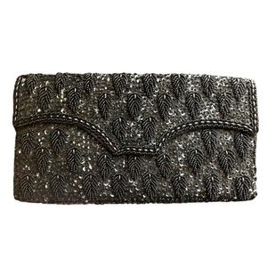 [vintage] Hand Beaded Clutch Handbag
